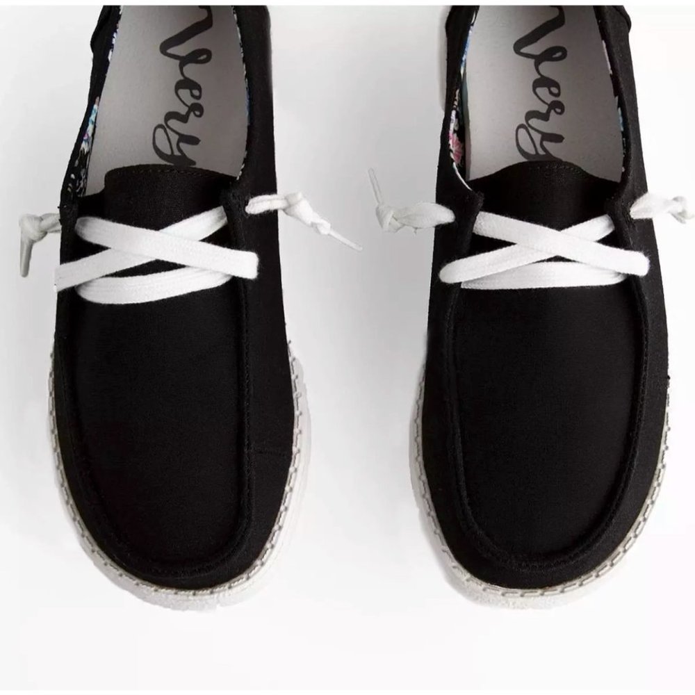 Very G Women's shoe canvas lace-up Slip On EMILY Casual Shoe - Picture 2 of 4